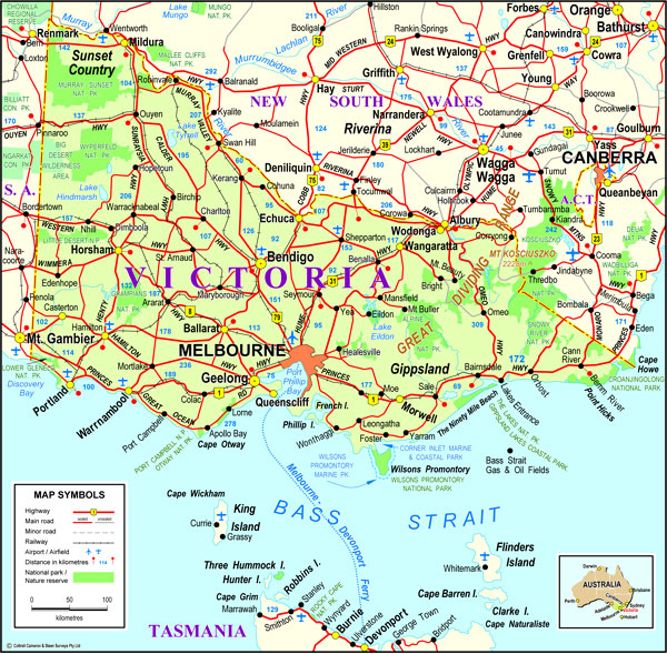 tourist map of victoria australia